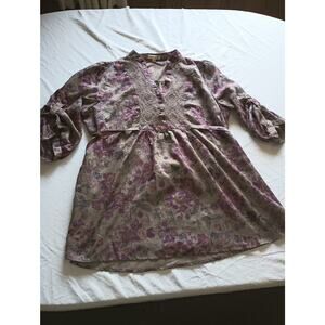 Mine Too Women Floral Goth Punk Sheer Size 3X Long sleeve